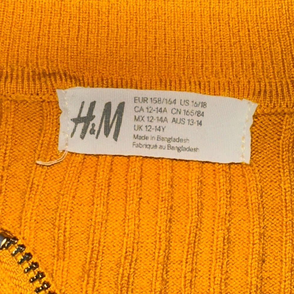 H&M Mustard Ribbed Knit Top - Picture 3 of 3